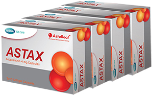 mega we care ASTAX Astaxanthin 4mg. (3กล่องX30cap) ฟรี 1กล่อง แพ็ค 